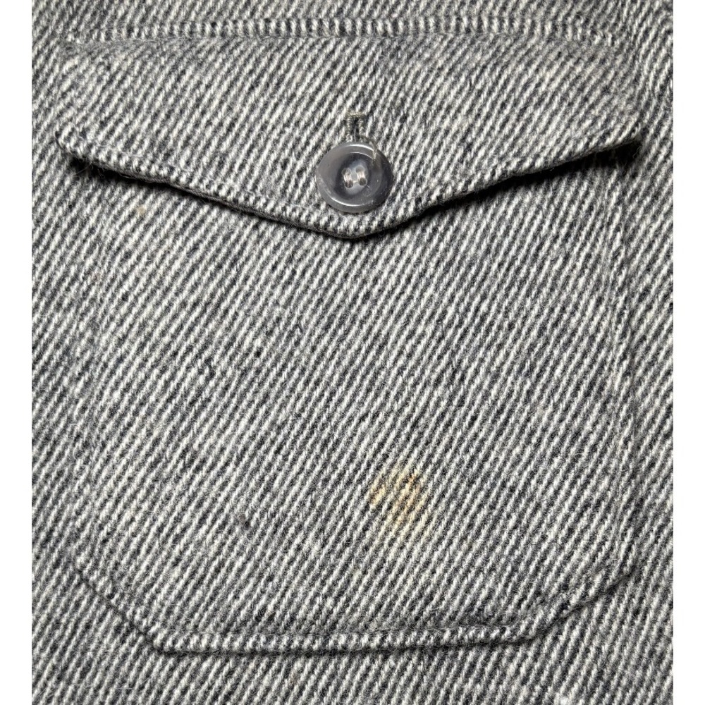 Woolrich Vintage Wool Button Down Shirt Jacket| Gray | Men's Medium - Picture 8 of 8